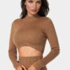 Lurex Rib Cropped Kit Set